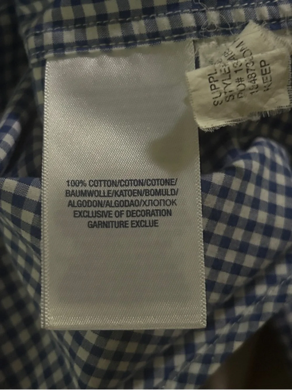 Ralph Lauren Boys 100% Cotton Blue Gingham Button-Down Shirt
